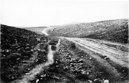 Roger Fenton, Valley of The Shadow of Death. Harry Ransom Humanities Research Center, The University of Texas at Austin.